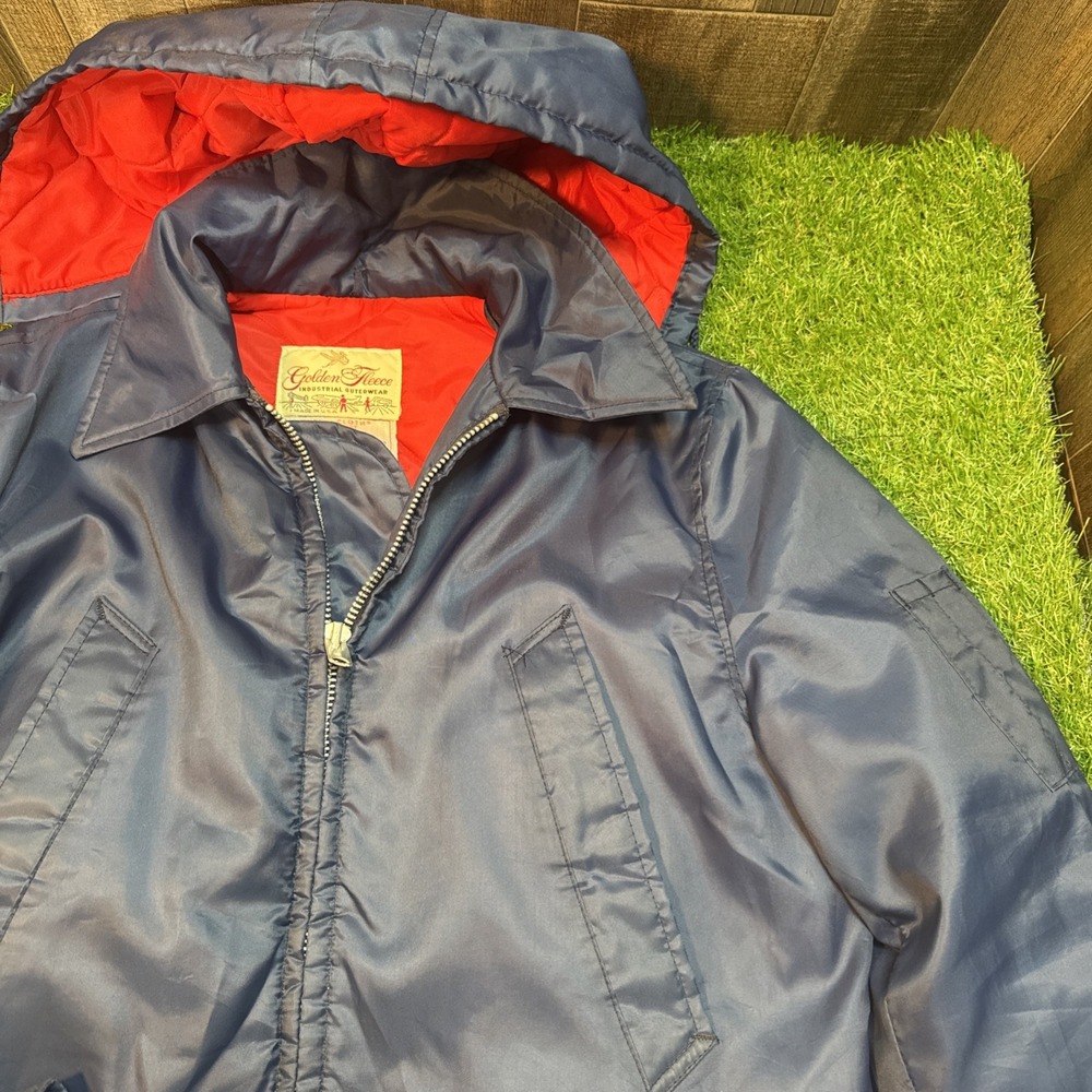 Vintage Golden Fleece Jacket Men's 40 Navy Red Lined Yukon Cloth‎ USA Made